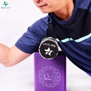 【Fun Sport】小黑豹-筋膜滾筒實心款8cm-台灣製(按摩棒 推拿棒 拍打棒 運動按摩棒 健身按摩)