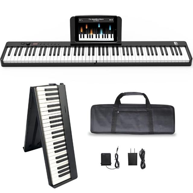 【Bora】跟彈燈加強版BX-20PRO+力度鍵盤88鍵折疊式電鋼琴(法國音源 重力 重錘 折疊電鋼 數位鋼琴)