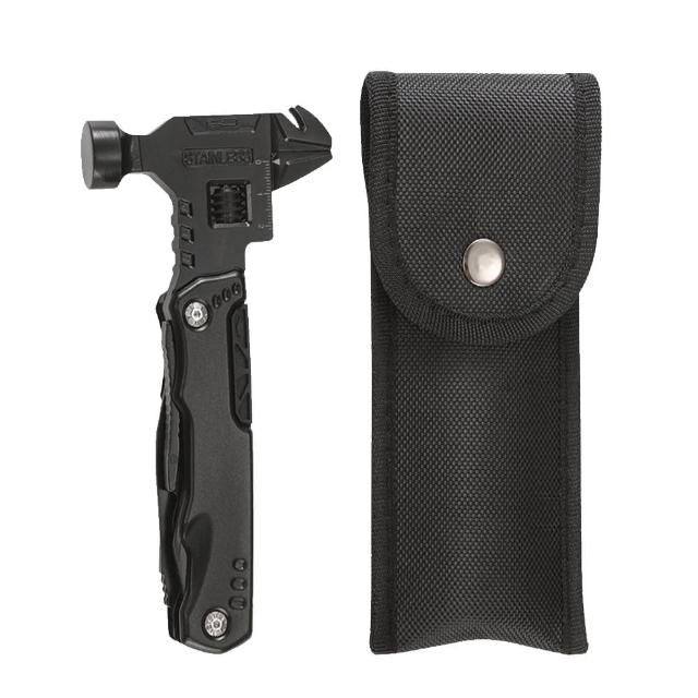 【Halo】多功能戶外折疊工具鉗 活動扳手錘子(刀/開瓶器/開罐器/鐵線剪/鉗子把手/起釘器/批頭)