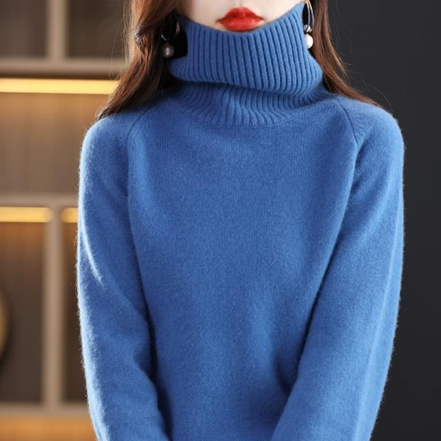 【Very Buy 非常勸敗】預購/秋冬100羊毛衫女裝高領短款加厚寬鬆純色內搭毛衣套頭羊絨針織衫