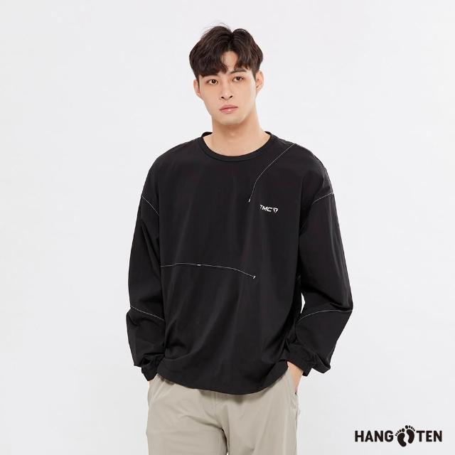 【Hang Ten】出清品-男裝-內刷毛保暖熊印花大學T/防風防潑水大學T(多款選)