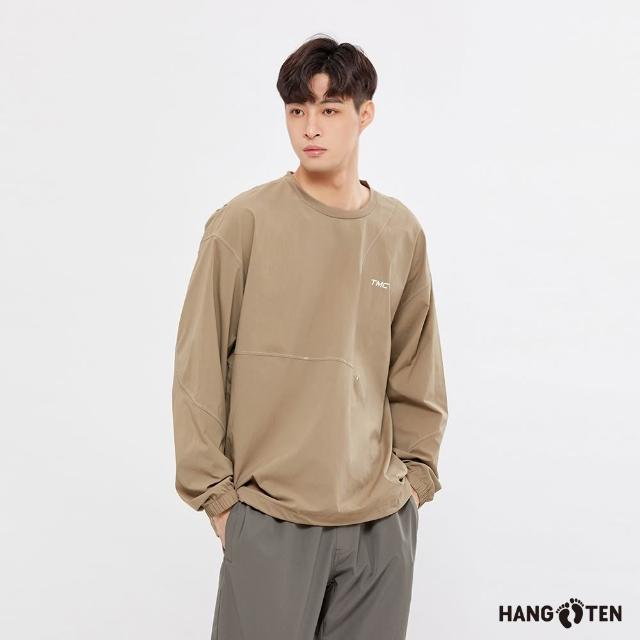 【Hang Ten】出清品-男裝-內刷毛保暖熊印花大學T/防風防潑水大學T(多款選)