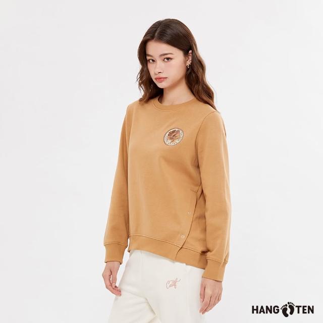 【Hang Ten】出清品-男裝-內刷毛保暖熊印花大學T/防風防潑水大學T(多款選)