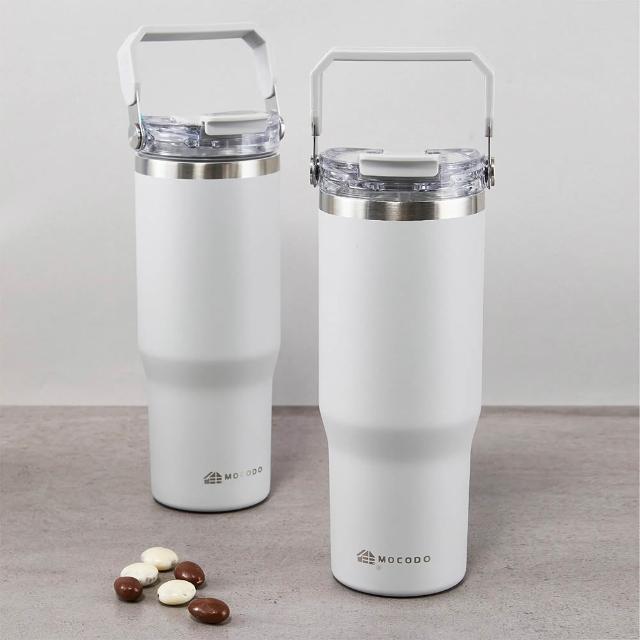 【MOCODO 伴佳家】陶瓷雙飲提提杯(耐高溫、耐磨、耐酸鹼 不卡垢、不卡味)