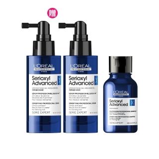 【L’OREAL 巴黎萊雅PRO】絲芮雅活力啟動精粹90ml買1送1(全新升級★小藍瓶/養髮/控油/頭皮精華/頭皮調理)