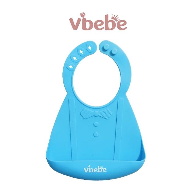 【Vibebe 官方直營】矽膠圍兜(食品級矽膠 吃飯圍兜 副食品圍兜 立體口袋 防水防污)