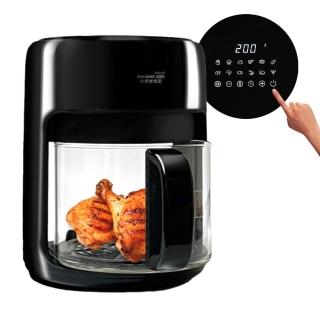 【日本 SAKANO KEN】4L觸控式3D氣旋透視玻璃空氣炸鍋(玻璃氣炸鍋/玻璃氣炸鍋推薦PTT)