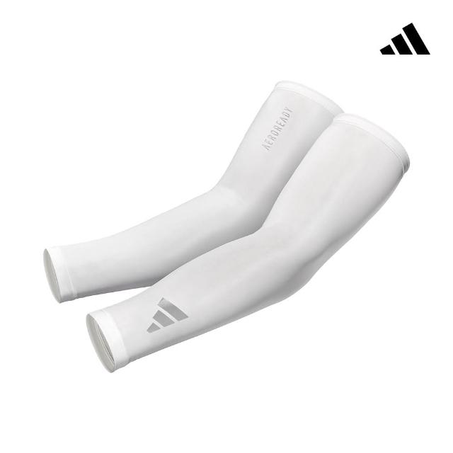【adidas 愛迪達】吸濕排汗壓縮袖套(黑/白)