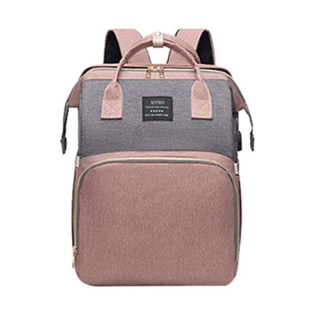 【AFAMIC 艾法原廠正貨】新款伸縮多功能輕量化防潑水媽媽包尿布床後背包(防水包 尿布台 育兒包 待產包