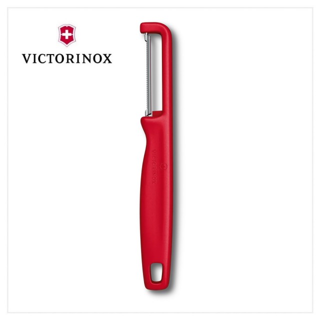 【VICTORINOX 瑞士維氏】IOTA系列 直式鋸齒形削皮器 紅/黑/綠(6.0943.1/6.0943.3/6.0943.4)