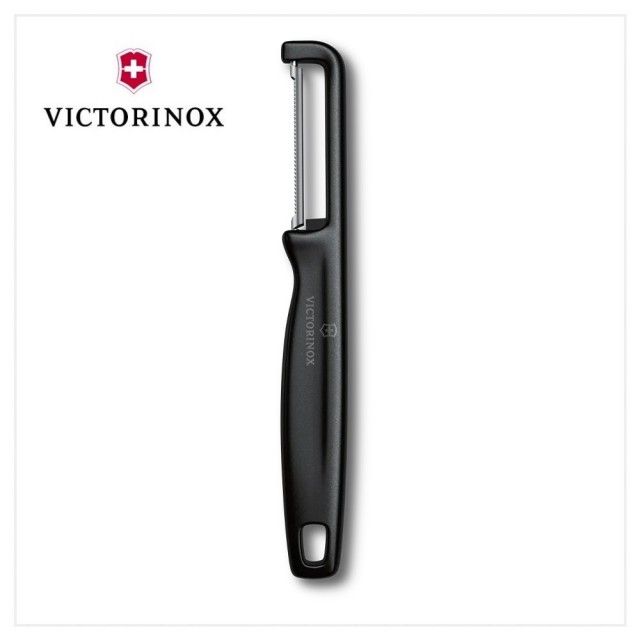 【VICTORINOX 瑞士維氏】IOTA系列 直式鋸齒形削皮器 紅/黑/綠(6.0943.1/6.0943.3/6.0943.4)