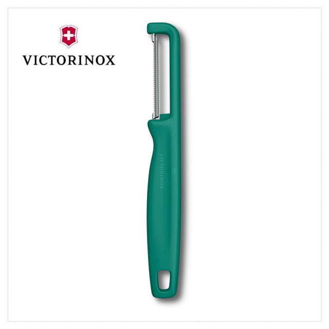【VICTORINOX 瑞士維氏】IOTA系列 直式鋸齒形削皮器 紅/黑/綠(6.0943.1/6.0943.3/6.0943.4)