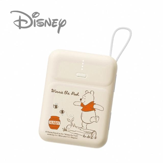 【Disney 迪士尼】雙線Q寶行動電源 10000mAh (米奇/小美人魚/史迪奇/三眼怪/維尼/大眼仔/PDN-005B)