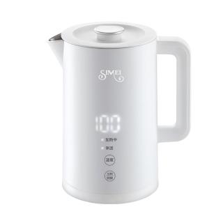 【西美】316L不鏽鋼 智能調溫快煮壺1.7L(通過SGS/英國Strix溫控/保溫定溫/雙層防燙/一體成型內膽/霧面白色