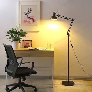 【柏拉圖】King light 工業風多角度立燈 閱讀工作燈 麻將燈 美容美甲燈(附桌夾 桌燈立燈兩用)