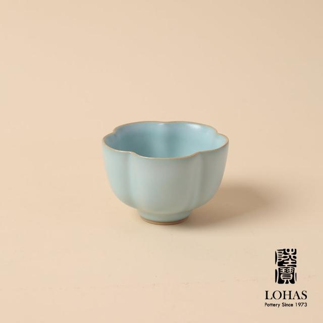 【LohasPottery 陸寶】宋式八雅杯-雅荷映日/梅香如故/清蓮香遠/芳華綻放 汝窯天青色(宋代美學)