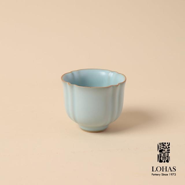 【LohasPottery 陸寶】宋式八雅杯-雅荷映日/梅香如故/清蓮香遠/芳華綻放 汝窯天青色(宋代美學)