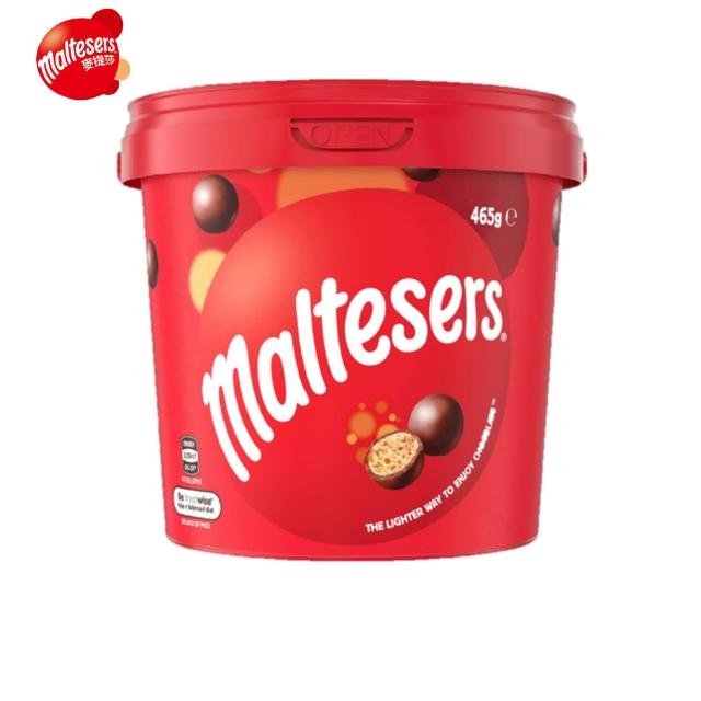 【maltesers 麥提莎】麥芽脆心巧克力歡樂桶 465g 零食/點心