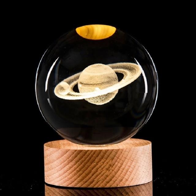 【A-ONE 匯旺】生命永生花 水晶球 台灣現貨 玻璃雷射雕刻 星空燈 暖光床頭燈  LED燈 交換禮物