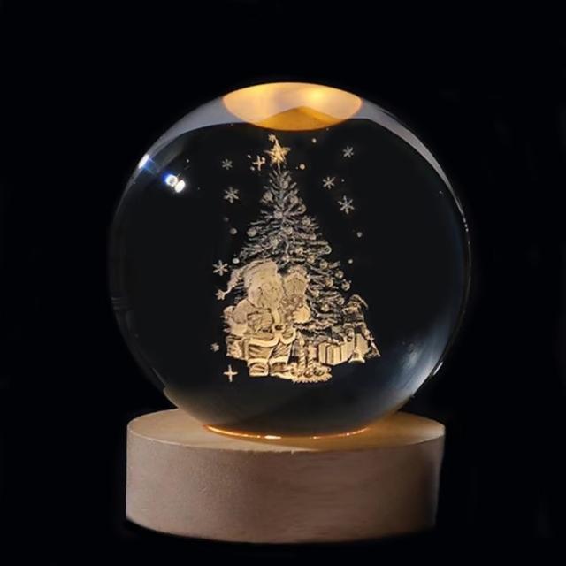【A-ONE 匯旺】生命永生花 水晶球 台灣現貨 玻璃雷射雕刻 星空燈 暖光床頭燈  LED燈 交換禮物