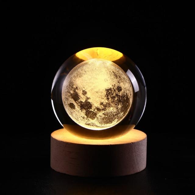 A-ONE 匯旺】大蒲公英水晶球3D發光水晶球小夜燈LED暖光燈聖誕節情人節