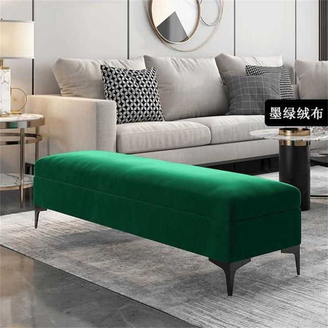 【Lexiang樂享】北歐輕奢簡約絨布換鞋凳家用臥室床邊床尾凳客廳衣帽間儲物沙發凳(沙發凳)