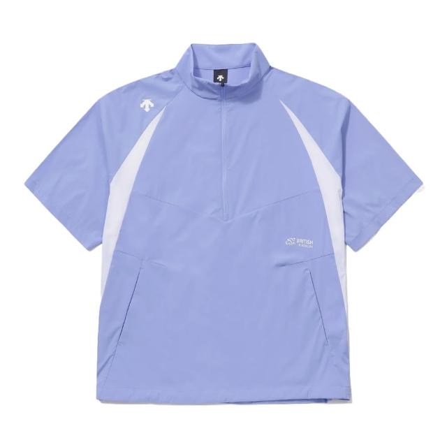 【DESCENTE】迪桑特 BTF TEAM 男士 英國鐵人三項隊聯名款 上衣 短袖運動外套(灰色/藍色)