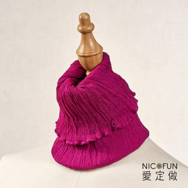 【NicoFun 愛定做】優雅33 木質系柳葉絲保暖圍脖(圍巾  防風 口罩 高爾夫球 圍巾 領巾 髮帶 桑蠶絲 真絲)
