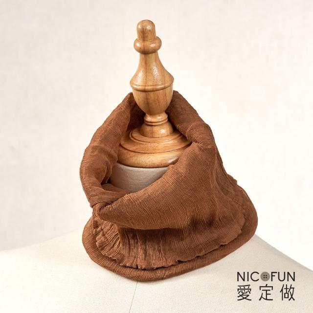 【NicoFun 愛定做】優雅33 木質系柳葉絲保暖圍脖(圍巾  防風 口罩 高爾夫球 圍巾 領巾 髮帶 桑蠶絲 真絲)