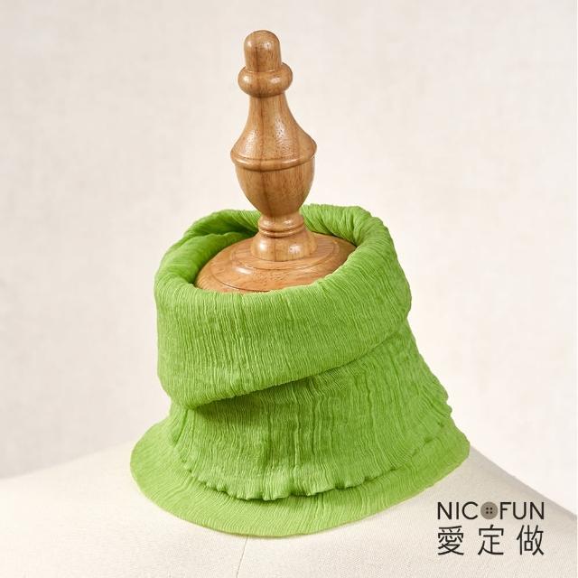 【NicoFun 愛定做】優雅33 木質系柳葉絲保暖圍脖(圍巾  防風 口罩 高爾夫球 圍巾 領巾 髮帶 桑蠶絲 真絲)