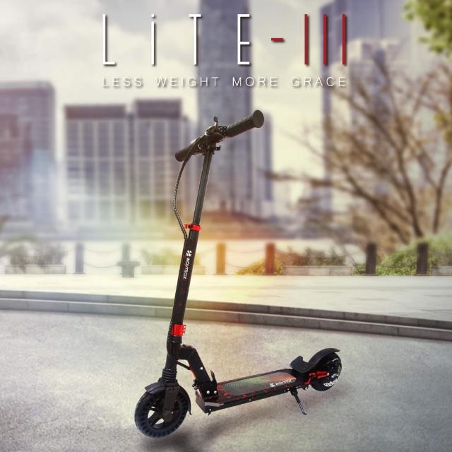 【Waymax】Lite-3電動滑板車 ｜側邊冷光氛圍燈｜三段式可調整立管｜輕型潮流款