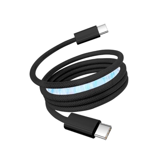 【ZA 喆安】Type-C to Type-C磁吸編織充電線1m(適用蘋果iPhone17/16/MacBook/iPad手機快充線)