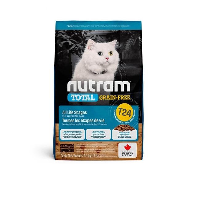 即期品【Nutram 紐頓】全能系列T22/T24無穀挑嘴全齡貓飼料5.4kg/12lb(貓乾糧、無穀貓糧)