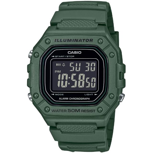 【CASIO 卡西歐】G-SHOCK 運動風格多功能電子錶-23款可選  情人節 送禮(W-219H/W-218H/W-217H系列)