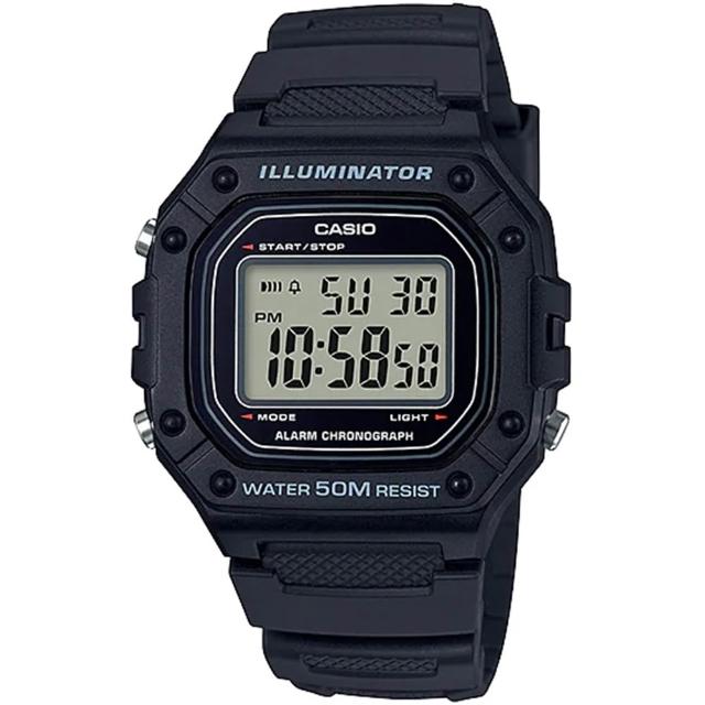 【CASIO 卡西歐】G-SHOCK 運動風格多功能電子錶-23款可選  情人節 送禮(W-219H/W-218H/W-217H系列)