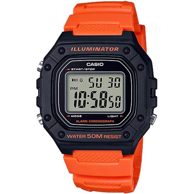 【CASIO 卡西歐】G-SHOCK 運動風格多功能電子錶-23款可選  情人節 送禮(W-219H/W-218H/W-217H系列)