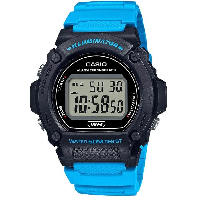 【CASIO 卡西歐】G-SHOCK 運動風格多功能電子錶-23款可選  情人節 送禮(W-219H/W-218H/W-217H系列)