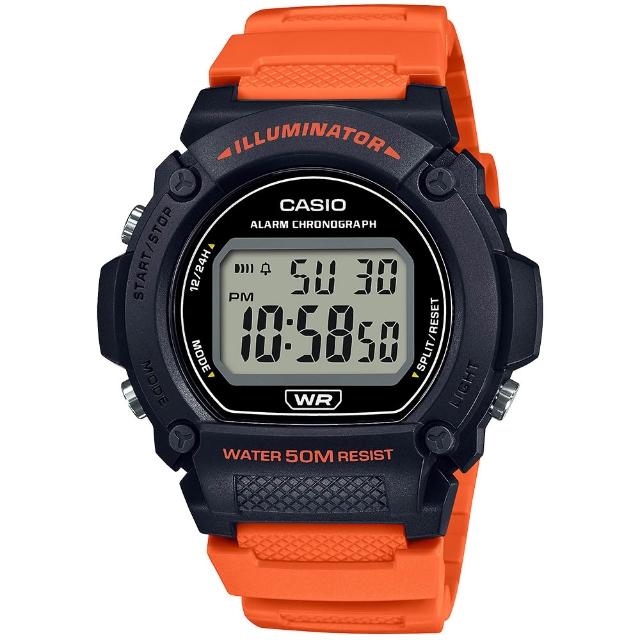 【CASIO 卡西歐】G-SHOCK 運動風格多功能電子錶-23款可選  情人節 送禮(W-219H/W-218H/W-217H系列)