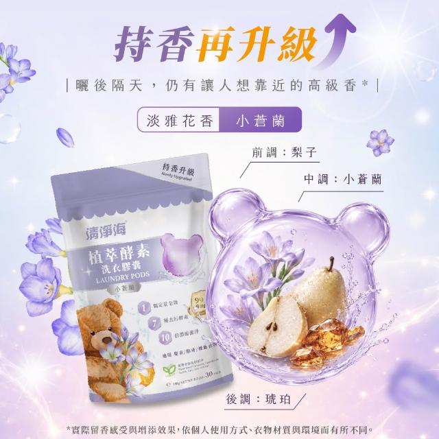【清淨海】升級版 植萃酵素洗衣膠囊 小熊洗衣球6入組(持香升級 七大酵素 10倍濃縮)