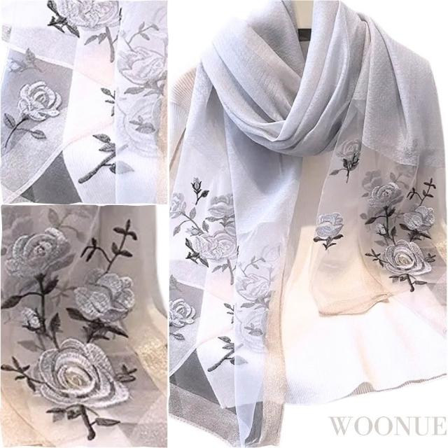 【WOONUE】頂級蠶絲羊毛混紡披肩保暖圍巾絲巾防曬披肩禮服披肩冷氣閨蜜生日禮物母親節禮物女友老婆禮物