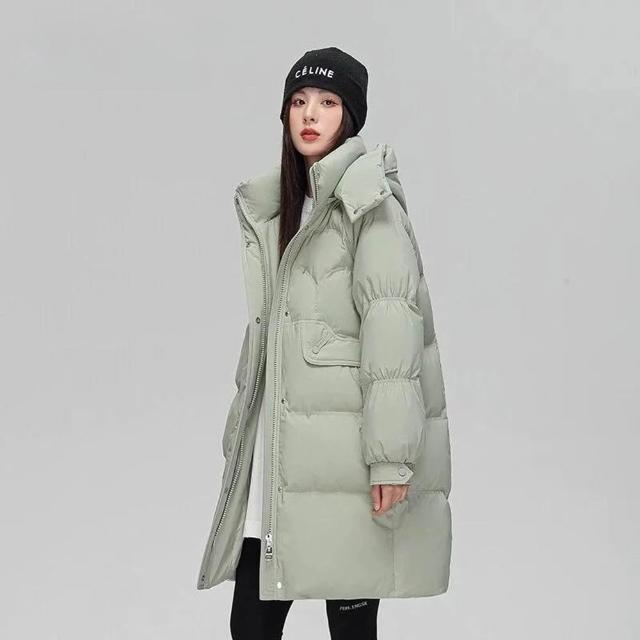 【巴黎精品】極速出貨 真90%白鴨絨真狐狸毛領羽絨外套羽絨衣(連帽中長款防寒保暖女夾克4色p1ah34 2H)