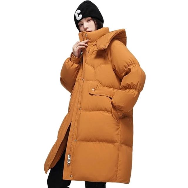 【巴黎精品】極速出貨 真90%白鴨絨真狐狸毛領羽絨外套羽絨衣(連帽中長款防寒保暖女夾克4色p1ah34 2H)
