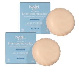【法國NAJEL】有機乳木果油洗髮餅洗髮皂75gx2入組(總代理公司貨)