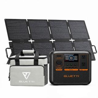 【BLUETTI】AC70P 1000W 戶外移動電源 120W太陽能板套組(移動電源 戶外電池 露營 車宿 行動電源 UPS)