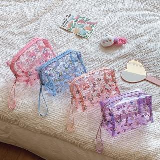 【SANRIO 三麗鷗】PVC可愛卡通印花造型盥洗收納包化妝包旅行隨身包-酷洛米/美樂蒂/帕洽狗/