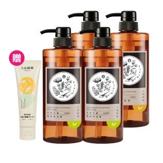 【tsaio 上山採藥】4入組-momo獨家大容量★台灣茶沐浴750ml(任選/冷泉玉露/烏龍茶沐浴乳)