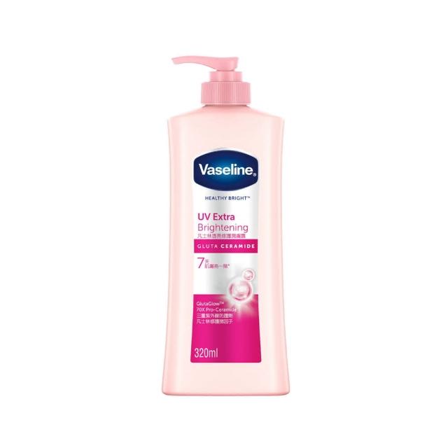 【Vaseline 凡士林】官方直營 透亮系列潤膚露320ml_2入組(十效彈潤/涼感水潤/SPF30透亮防曬 美白乳液)