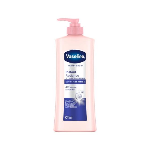 【Vaseline 凡士林】官方直營 透亮系列潤膚露320ml_2入組(十效彈潤/涼感水潤/SPF30透亮防曬 美白乳液)