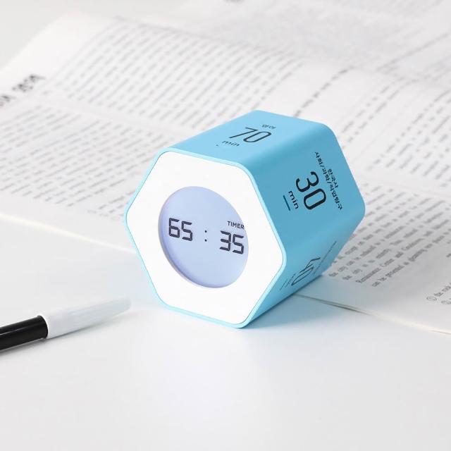 【mooas】台灣總代理 韓國六角轉轉專注定時器2件組 番茄鐘 時鐘 商務 運動健身 自律養成 日常烹飪