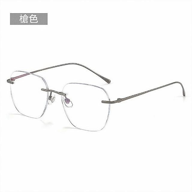 【LEESA】無框眼鏡\純鈦鏡框\百搭眼鏡\方框眼鏡\素顏眼鏡\眼鏡架\眼鏡框\眼鏡\無邊框眼鏡\